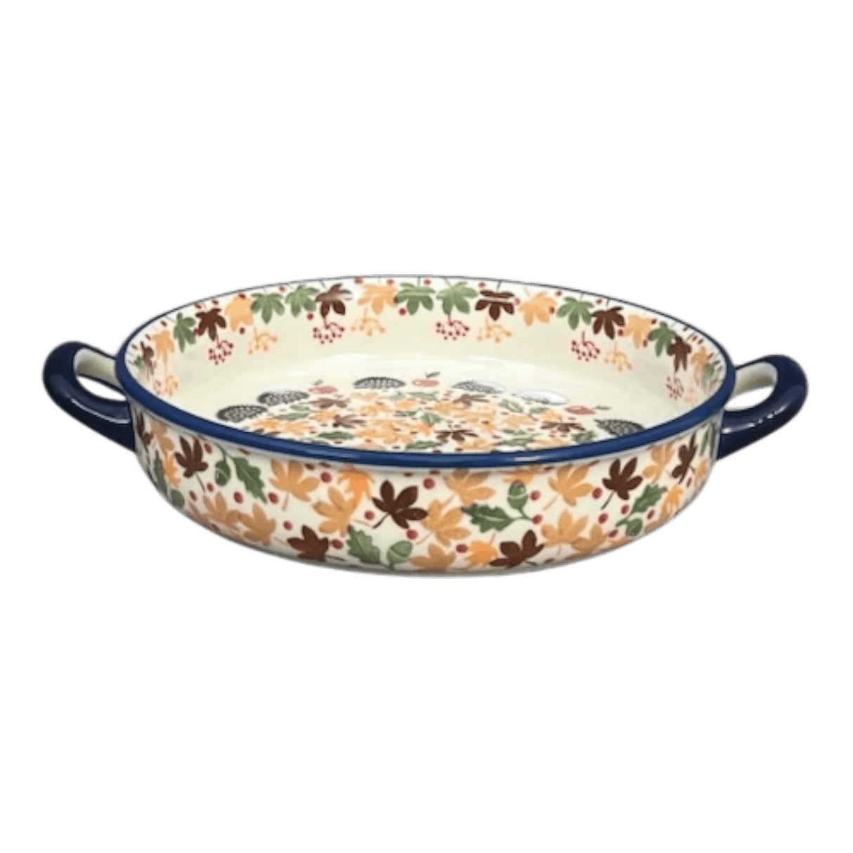 Casserole, Round, Handles, 9.25" in "Hedgehog Harvest" by Manufaktura | Z140U-AS71