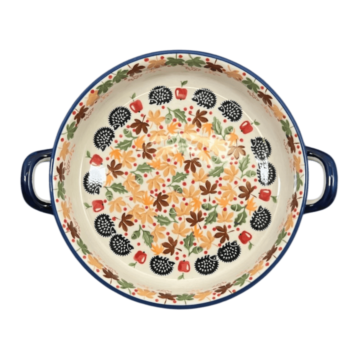 Casserole, Round, Handles, 9.25" in "Hedgehog Harvest" by Manufaktura | Z140U-AS71