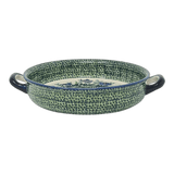 Casserole, Round, Handles, 9.25" in "Bouncing Blue Blossoms" by Manufaktura | Z140U-IM03