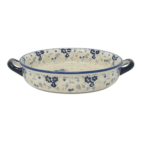 Casserole, Round, Handles, 9.25" in "Blue & White Trumpet Vines" by Manufaktura | Z140U-JZ43