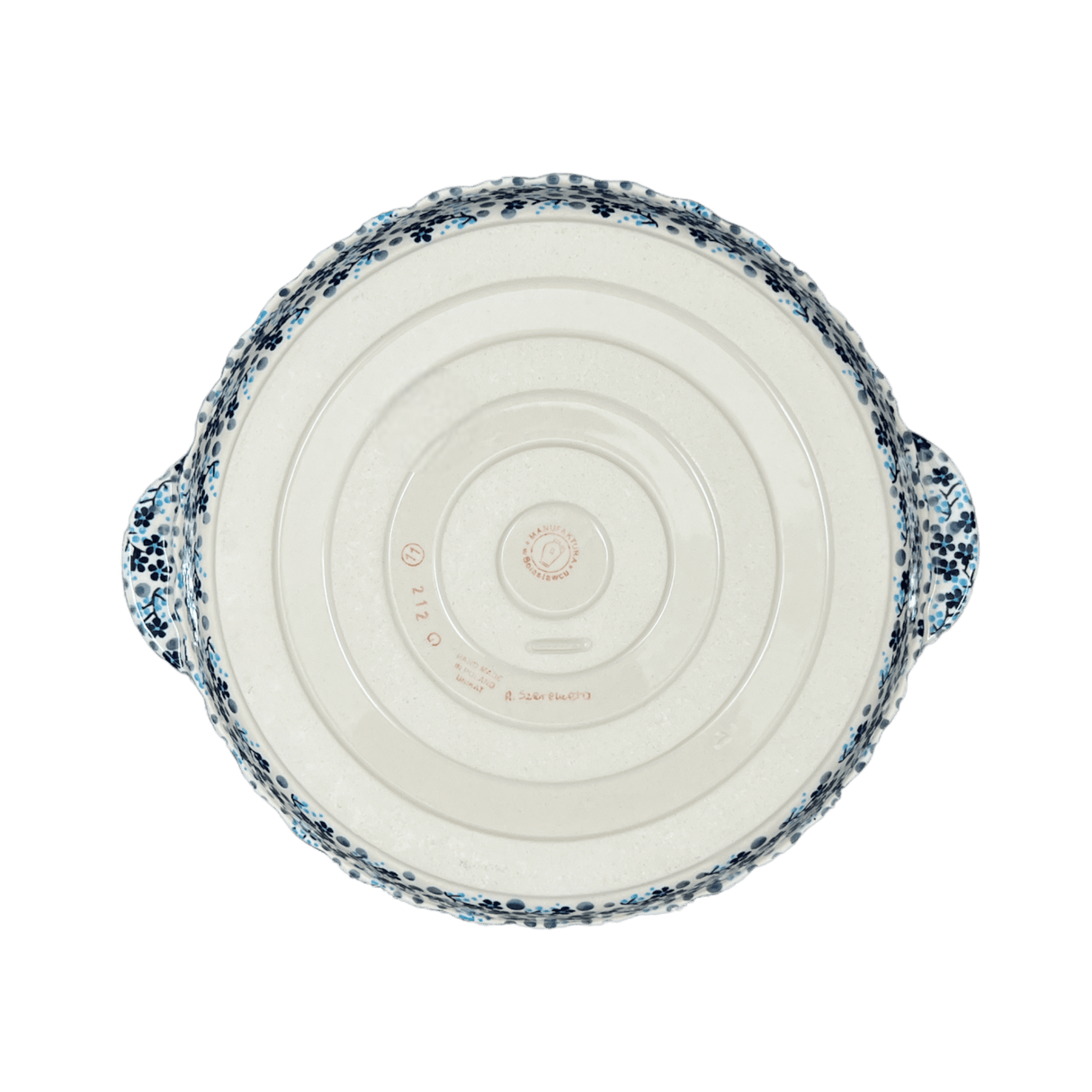 Baker, Round, Pie Plate, Handles, 9.75" in "Scattered Blues" by Manufaktura | Z148S-AS45