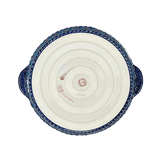 Baker, Round, Pie Plate, Handles, 9.75" in "Blue Diamond" by Manufaktura | Z148U-DHR