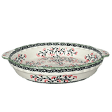 Plate, Round, Pie Plate, Handles, 9.75" in "Cherry Blossoms" by Manufaktura | Z148S-DPGJ