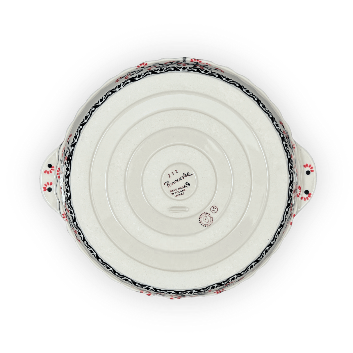 Plate, Round, Pie Plate, Handles, 9.75" in "Cherry Blossoms" by Manufaktura | Z148S-DPGJ