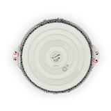 Plate, Round, Pie Plate, Handles, 9.75" in "Cherry Blossoms" by Manufaktura | Z148S-DPGJ