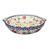 Baker, Round, Pie Baker, Handles, 9.75" in "Full Bloom" by Manufaktura | Z148S-EO34