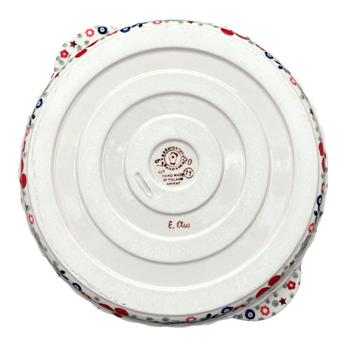 Baker, Round, Pie Baker, Handles, 9.75" in "Full Bloom" by Manufaktura | Z148S-EO34