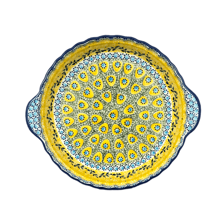 Plate, Round, Pie Plate, Handles, 9.75" in "Sunnyside Up" by Manufaktura | Z148S-GAJ