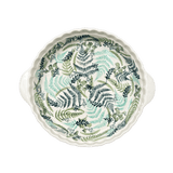 Baker, Round, Pie Plate, Handles, 9.75" in "Scattered Ferns" by Manufaktura | Z148S-GZ39