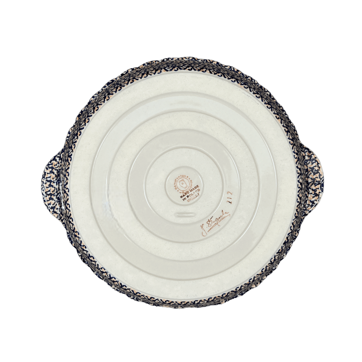 Baker, Round, Pie Plate, Handles, 9.75" in "Hummingbird Harvest" by Manufaktura | Z148S-JZ35