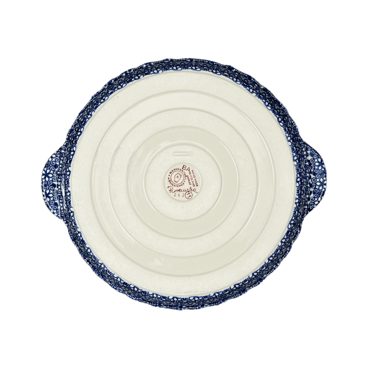 Baker, Round, Pie Plate, Handles, 9.75" in "Floral Fantasy" by Manufaktura | Z148S-P260