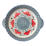 Plate, Round, Pie Plate, Handles, 9.75" in "Poppy Paradise" by Manufaktura | Z148S-PD01