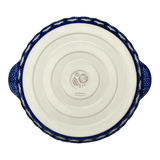 Plate, Round, Pie Plate, Handles, 9.75" in "Sea of Hearts" by Manufaktura | Z148T-SEA