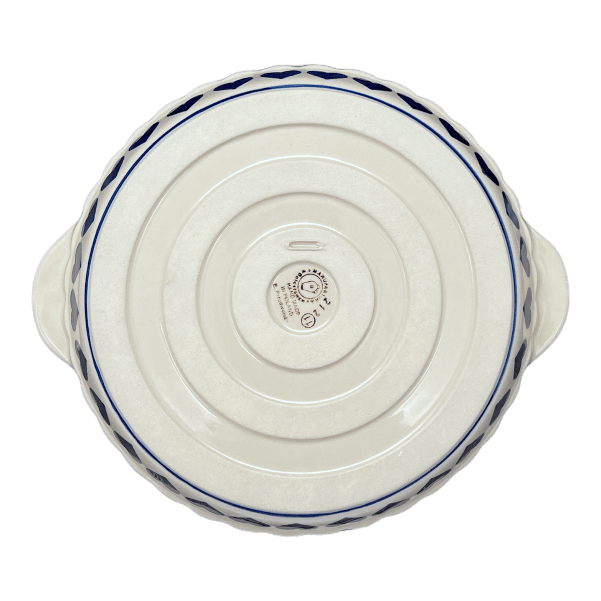 Baker, Round, Pie Plate, Handles, 9.75" in "Whole Hearted" by Manufaktura | Z148T-SEDU