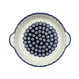 Baker, Round, Pie Plate, Handles, 9.75" in "Peacock Dot" by Manufaktura | Z148U-54K