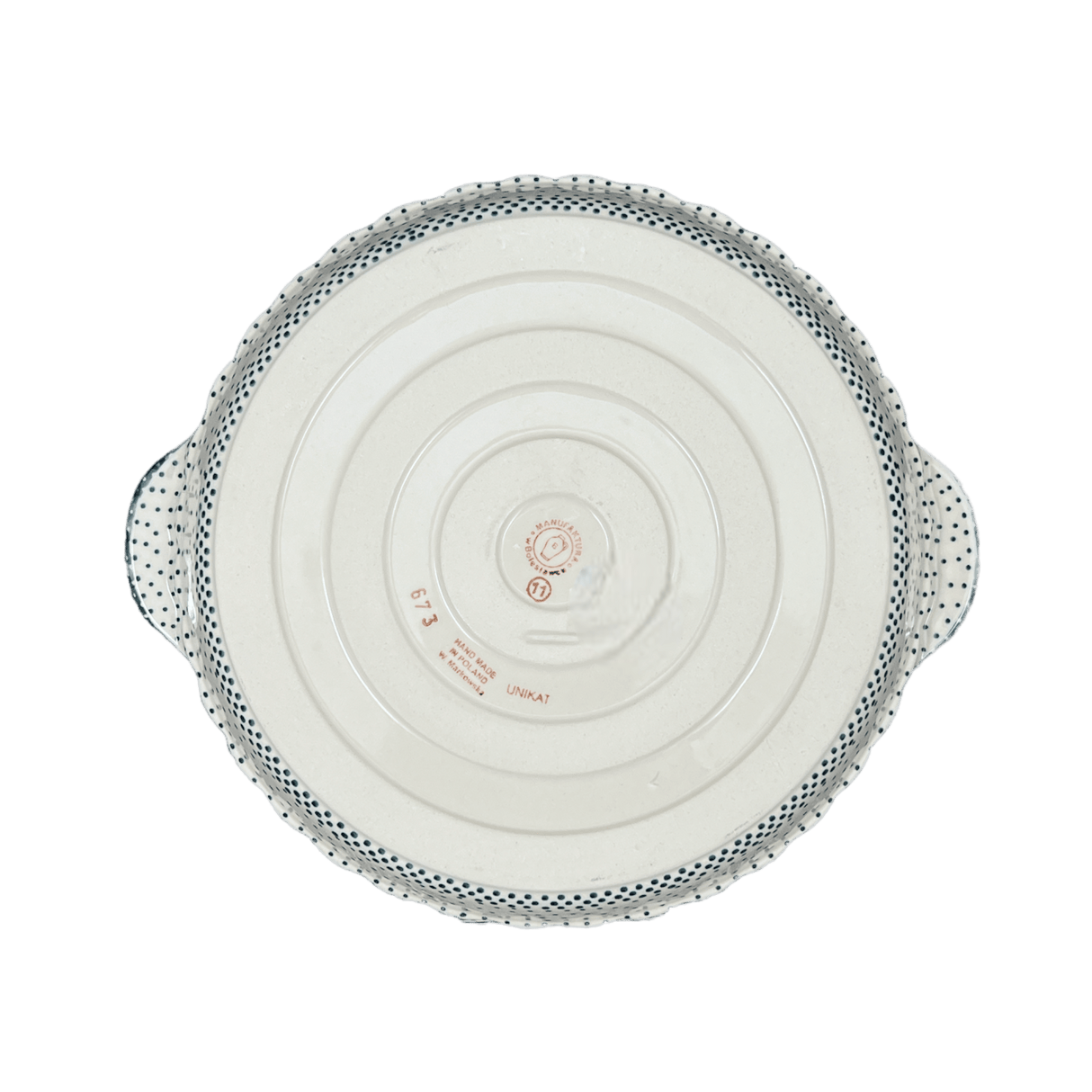 Plate, Round, Pie Plate, Handles, 9.75" in "Misty Green" by Manufaktura | Z148U-61Z