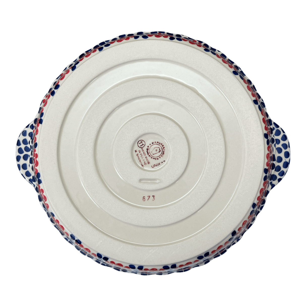 Baker, Round, Pie Plate, Handles, 9.75" in "Falling Petals" by Manufaktura | Z148U-AS72