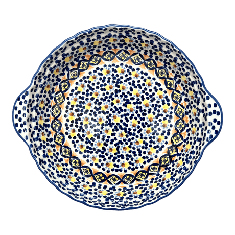 Plate, Round, Pie Plate, Handles, 9.75" in "Kaleidoscope" by Manufaktura | Z148U-ASR