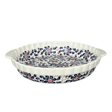 Baker, Round, Pie Plate, Handles, 9.75" in "Floral Fireworks" by Manufaktura | Z148U-BSAS