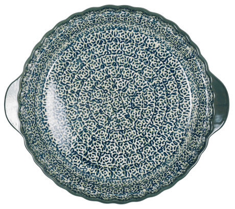 Baker, Round, Pie Plate, Handles, 9.75" in "Green Peace" by Manufaktura | Z148U-W56Z