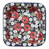 Baker, Square, 11.5" Deep in "Poppies & Posies" by Manufaktura | Z149S-IM02