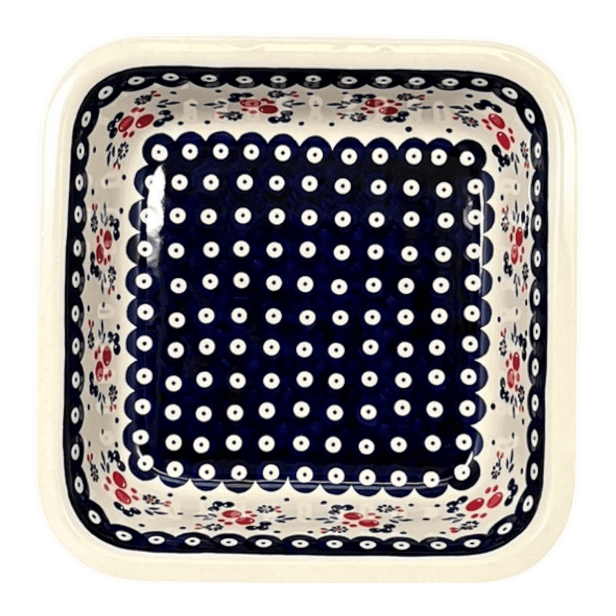 Baker, Square, 11.5" Deep in "Berry Dot" by Manufaktura | Z149T-BL04