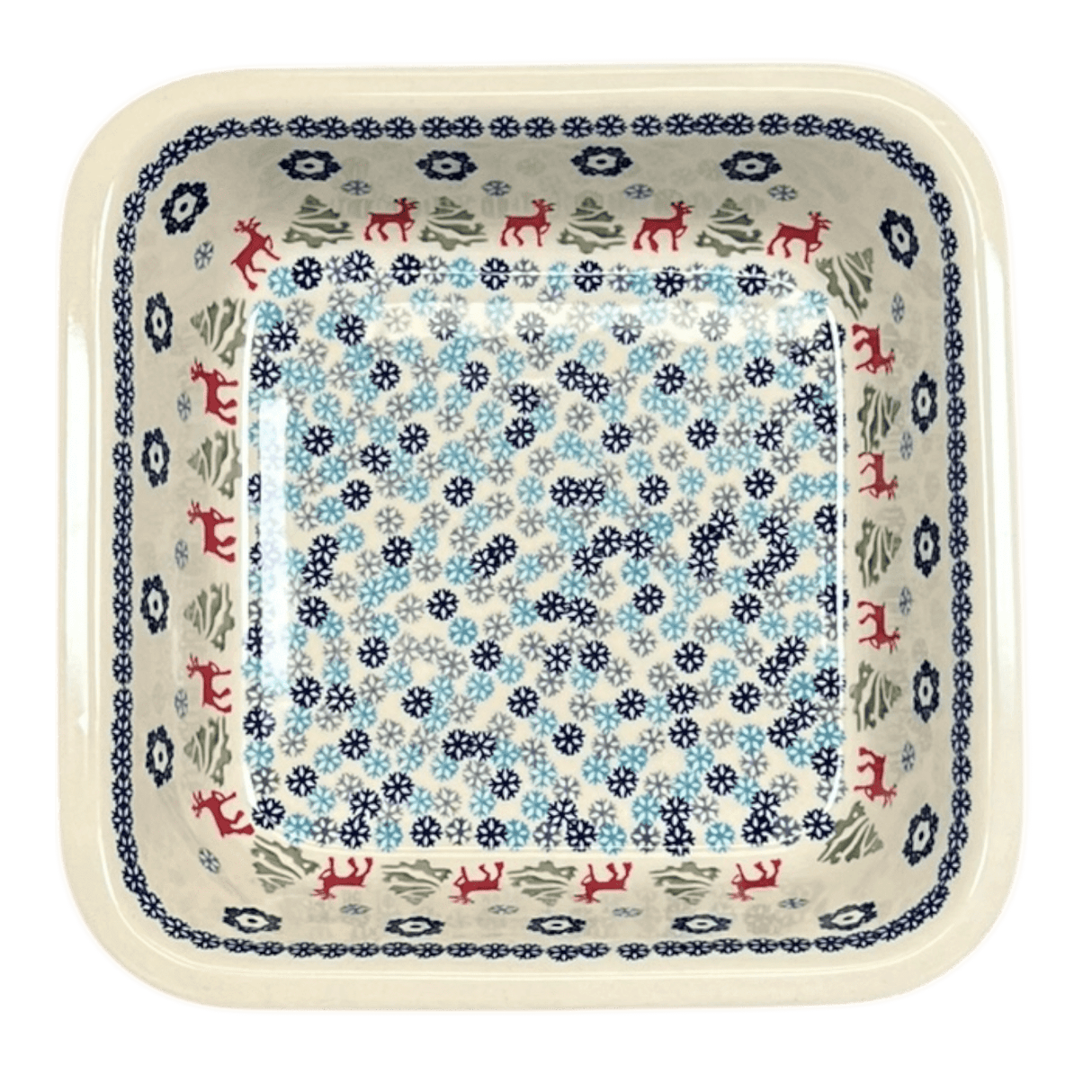 Baker, Square, 11.5" Deep in "Reindeer Games" by Manufaktura | Z149T-BL07