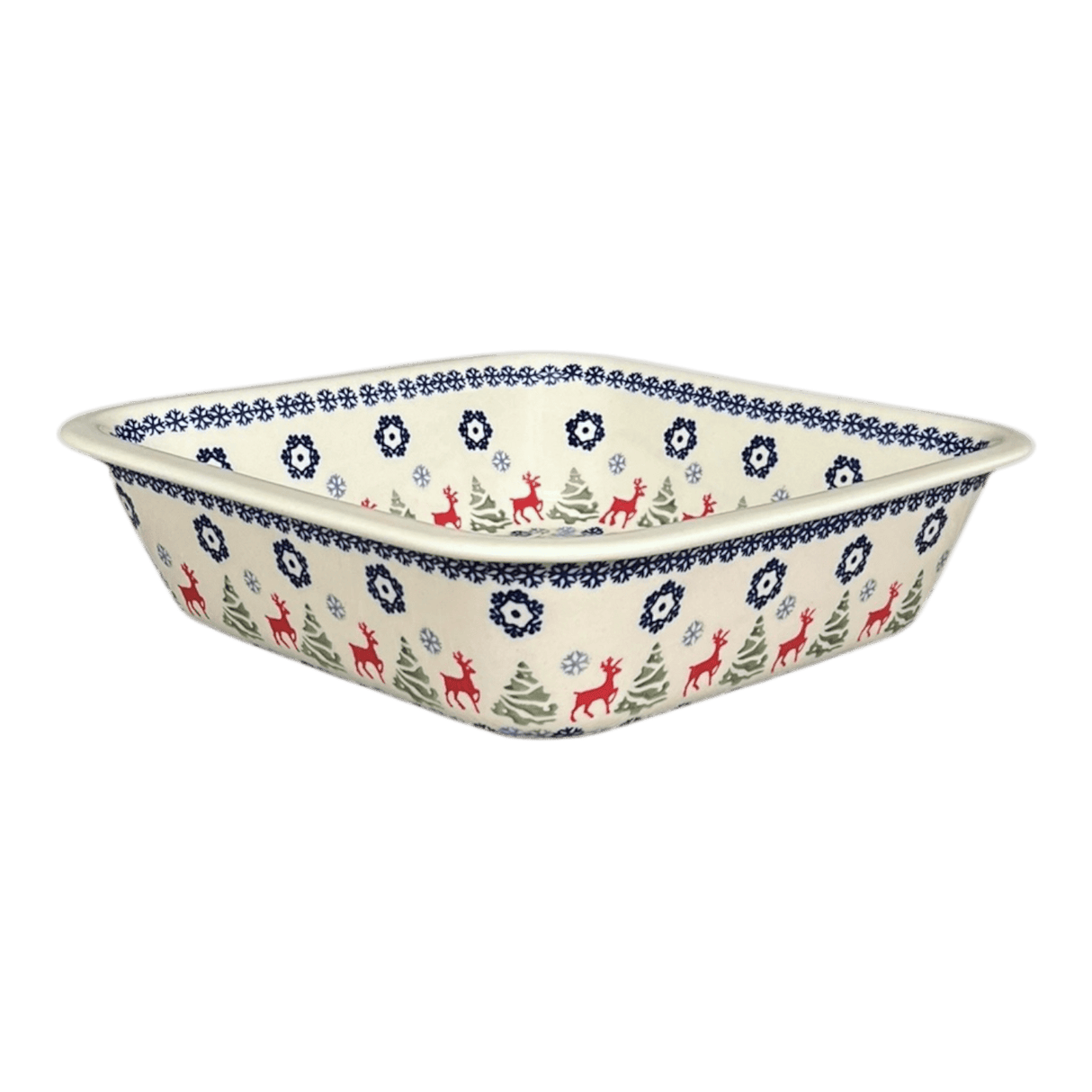 Baker, Square, 11.5" Deep in "Reindeer Games" by Manufaktura | Z149T-BL07