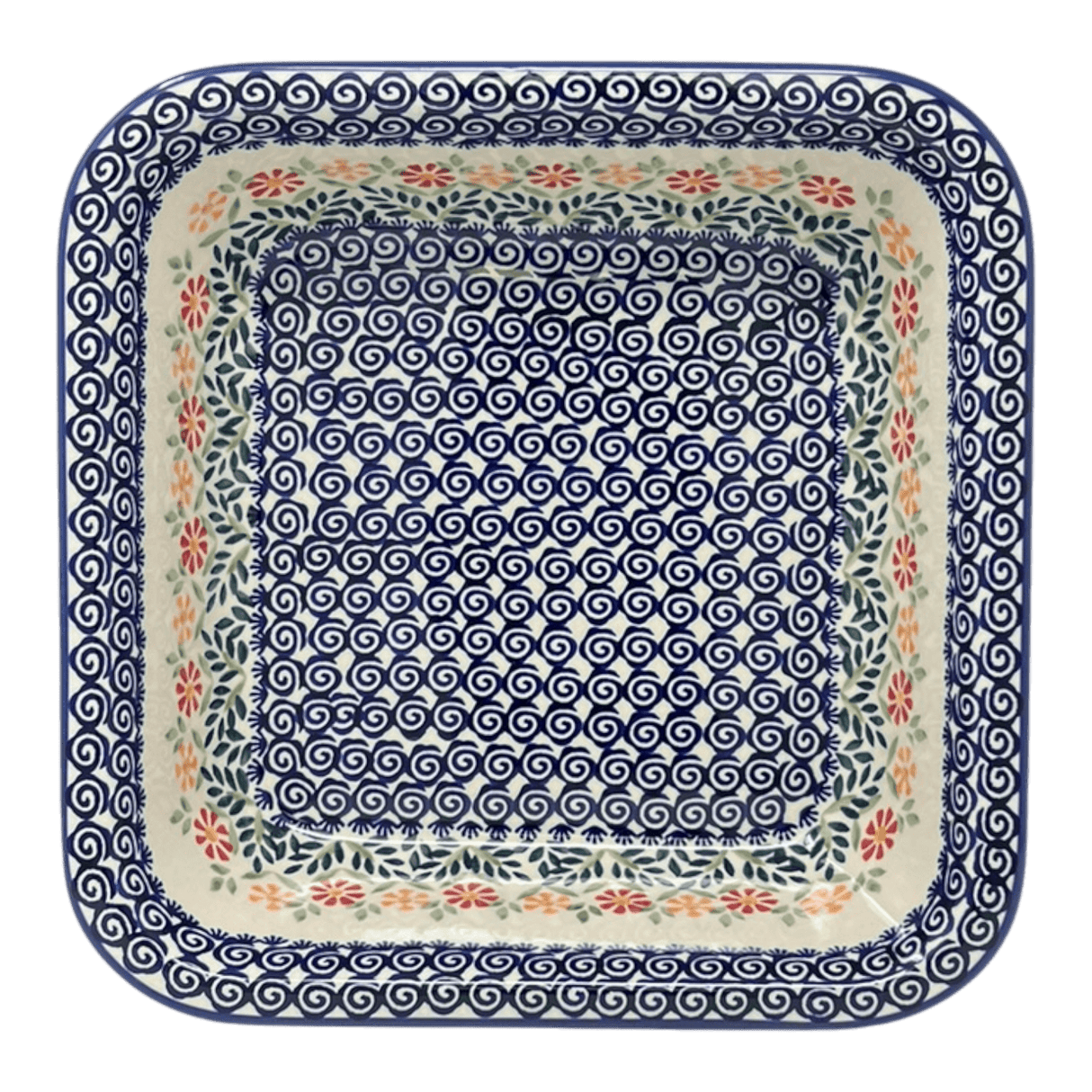 Baker, Square, 11.5" Deep in "Flower Power" by Manufaktura | Z149T-JS14