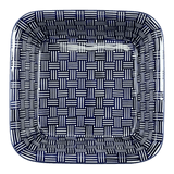 Baker, Square, 11.5" Deep in "Blue Basket Weave" by Manufaktura | Z149U-32