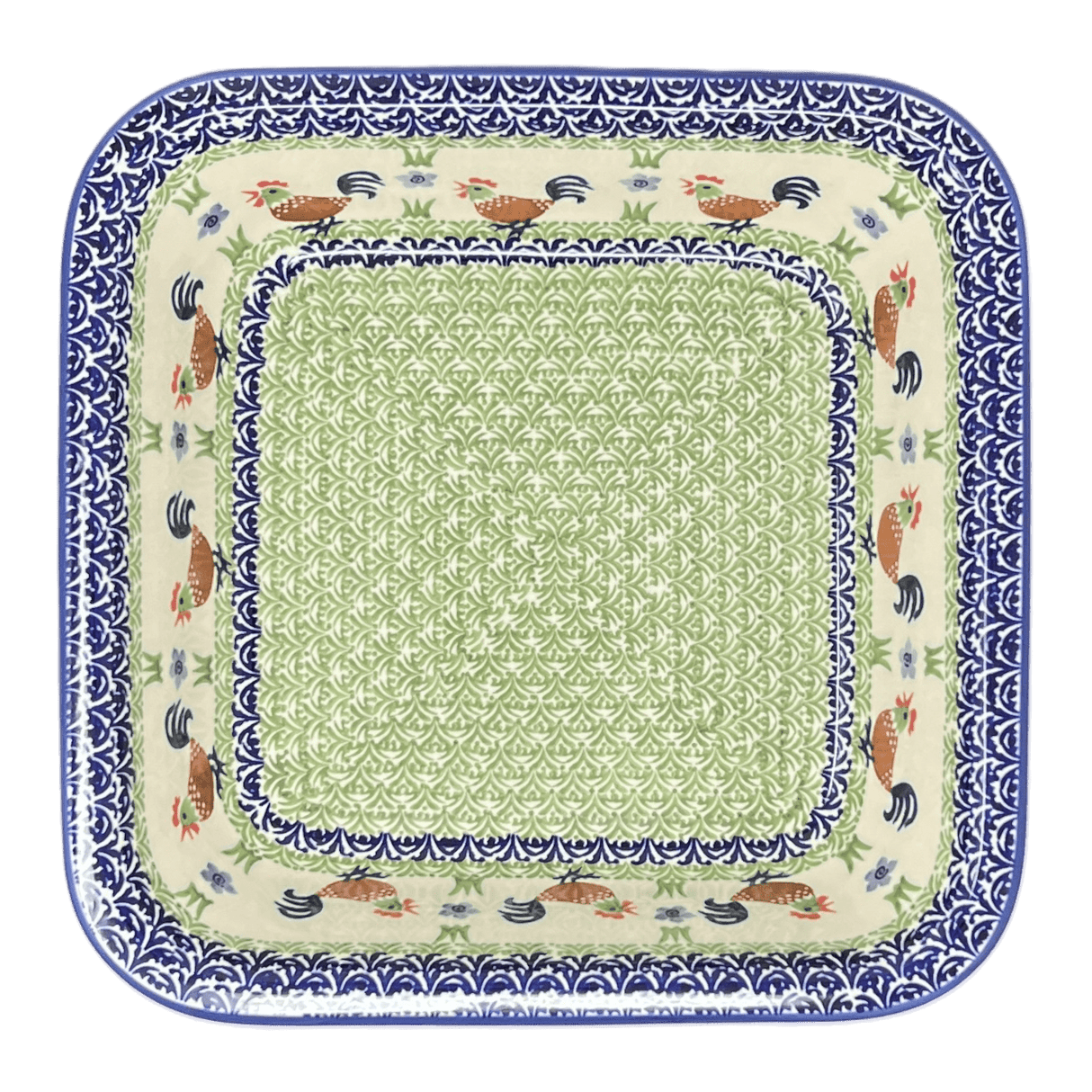 Baker, Square, 11.5" Deep in "Chicken Dance" by Manufaktura | Z149U-P320