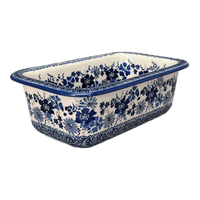 A picture of a Polish Pottery Bread Baker (Blue Life) | Z150S-EO39 as shown at PolishPotteryOutlet.com/products/bread-baker-blue-life-z150s-eo39