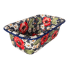 Polish Pottery Bread Baker (Poppies & Posies) | Z150S-IM02 at PolishPotteryOutlet.com