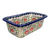 A picture of a Polish Pottery Bread Baker (Floral Fantasy) | Z150S-P260 as shown at PolishPotteryOutlet.com/products/bread-baker-floral-fantasy-z150s-p260