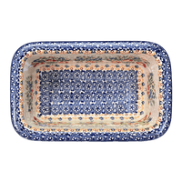 A picture of a Polish Pottery Bread Baker (Poppy Persuasion) | Z150S-P265 as shown at PolishPotteryOutlet.com/products/bread-baker-poppy-persuasion-z150s-p265
