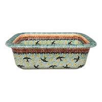 A picture of a Polish Pottery Bread Baker (Capistrano) | Z150S-WK59 as shown at PolishPotteryOutlet.com/products/9-5-x-6-bread-baker-capistrano-z150s-wk59