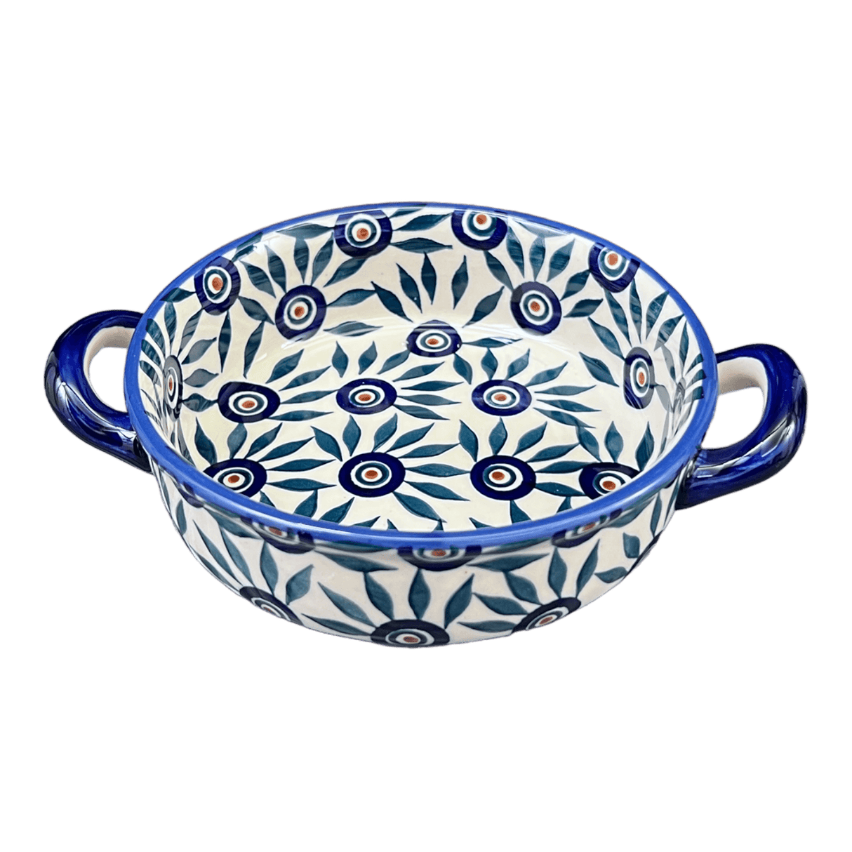 Casserole, Round, Small, 5" x 7.5" in "Peacock Parade" by Manufaktura | Z153U-AS60