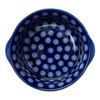 A picture of a Polish Pottery 10" Deep Round Baker (Harvest Moon) | Z155S-ZP01 as shown at PolishPotteryOutlet.com/products/deep-round-baker-harvest-moon-z155s-zp01