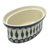 Baker, Oval, Lid, 9" x 6" in "Peacock" by Manufaktura | Z156T-54