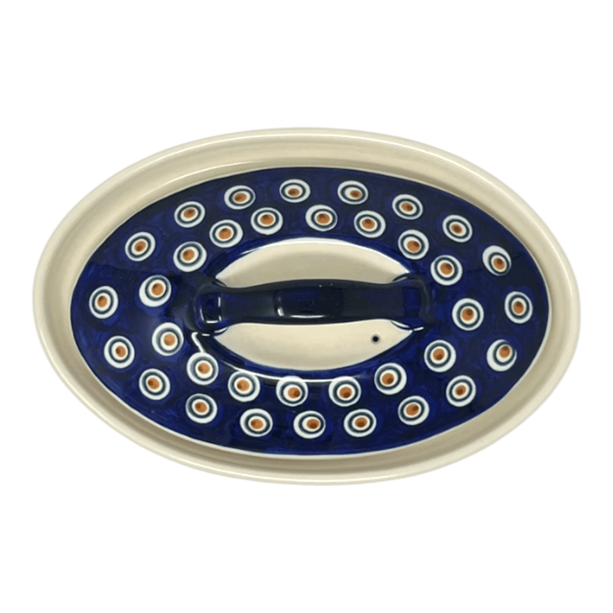 Baker, Oval, Lid, 9" x 6" in "Peacock" by Manufaktura | Z156T-54