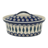Baker, Oval, Lid, 9" x 6" in "Peacock" by Manufaktura | Z156T-54