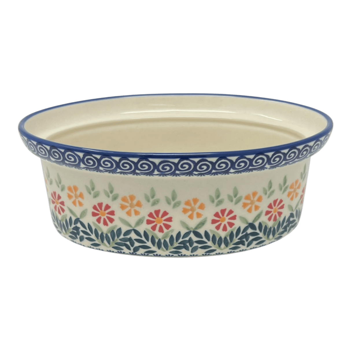 Baker, Oval, Lid, 9" x 6" in "Flower Power" by Manufaktura | Z156T-JS14