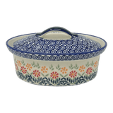 Baker, Oval, Lid, 9" x 6" in "Flower Power" by Manufaktura | Z156T-JS14
