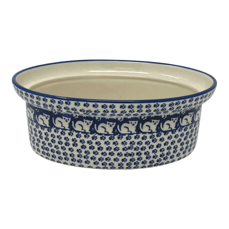 Baker, Oval, Lid, 9" x 6" in "Kitty Cat Path" by Manufaktura | Z156T-KOT6