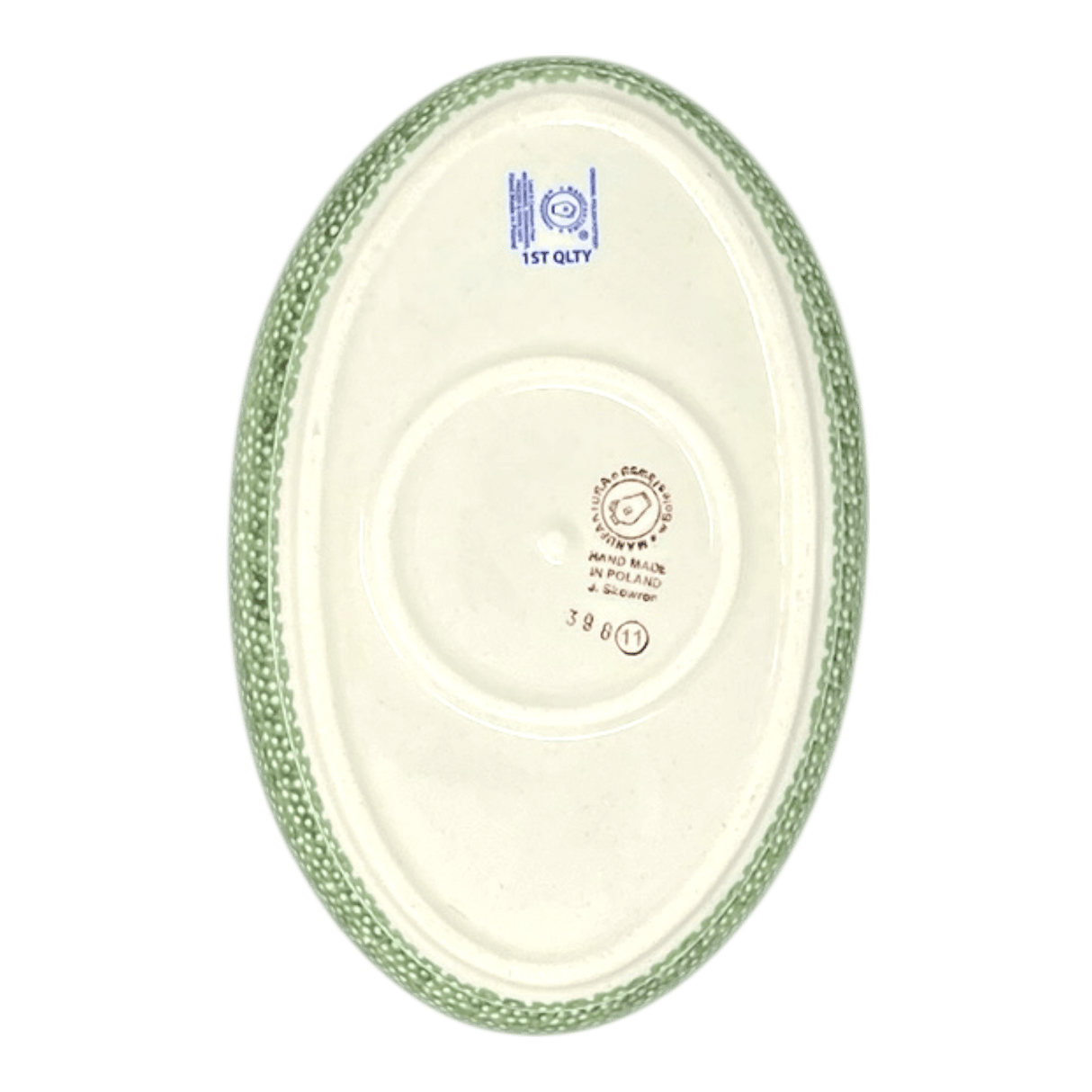 Baker, Oval, Lid, 9" x 6" in "Bunny Love" by Manufaktura | Z156T-P324