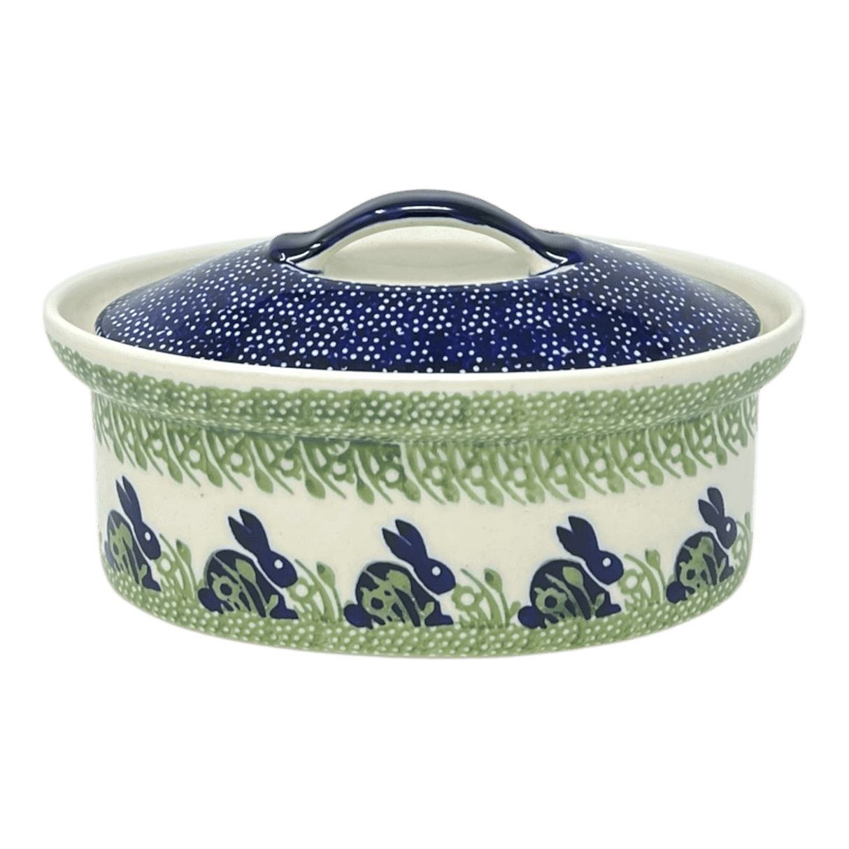 Baker, Oval, Lid, 9" x 6" in "Bunny Love" by Manufaktura | Z156T-P324