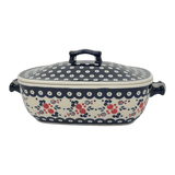 Baker, Oval, Covered, 12" x 7" in "Berry Dot" by Manufaktura | Z161T-BL04