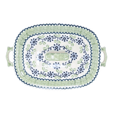 Baker, Oval, Covered, 12" x 7" in "Woven Blues" by Manufaktura | Z161T-P182