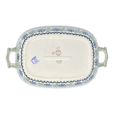 Baker, Oval, Covered, 12" x 7" in "Woven Blues" by Manufaktura | Z161T-P182