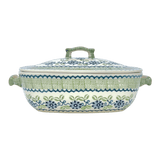 Baker, Oval, Covered, 12" x 7" in "Woven Blues" by Manufaktura | Z161T-P182